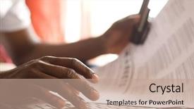  Presentation with fingers - Amazing slide set having business letter - fingers on the laptop keyboard backdrop and a coral colored foreground