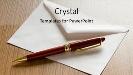  Presentation with mail - Theme with business letter - mail concept with many envelopes background and a light gray colored foreground