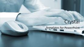  Presentation with hands of anonymous hackers typing - Slides featuring business letter - male hands typing background and a light blue colored foreground