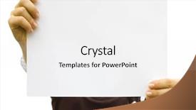  Presentation with clean - Amazing theme having business letter - paper clean sheet in hands backdrop and a white colored foreground