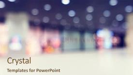  Presentation with mall - Presentation design featuring business lights - bokeh of shopping mall background and a sky blue colored foreground