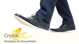  Presentation with step - Theme having step in banana peel background and a cream colored foreground