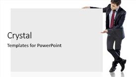  Presentation with blank - Audience pleasing presentation consisting of business man and blank board backdrop and a white colored foreground