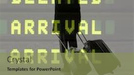  Presentation with airport - Amazing presentation theme having business-man-at-the-airport backdrop and a seafoam green colored foreground