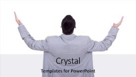  Presentation with win win - Cool new PPT theme with business man back praying backdrop and a  colored foreground