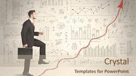  Presentation with climbing - Slide deck featuring business man climbing on red background and a lemonade colored foreground