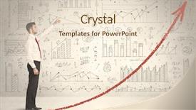  Presentation with red and gray - Theme having business man climbing on red background and a lemonade colored foreground