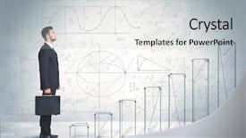  Presentation with climbing - Cool new PPT theme with business man climbing up backdrop and a light gray colored foreground