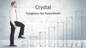  Presentation with climbing stairs - Presentation theme enhanced with business man climbing up background and a white colored foreground