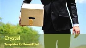  Presentation with nature - Audience pleasing PPT theme consisting of business man delivery box backdrop and a  colored foreground