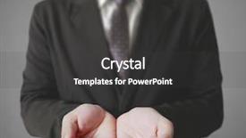  Presentation with empty - PPT layouts with business man empty open hands background and a dark gray colored foreground