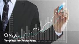  Presentation with paper hand drawn politics - Slide set with business man hand drawing a graph background and a dark gray colored foreground