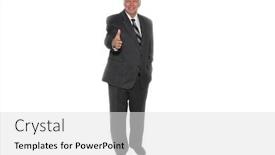  Presentation with handshake - Slide deck consisting of business-man-handshake-a-business background and a light gray colored foreground