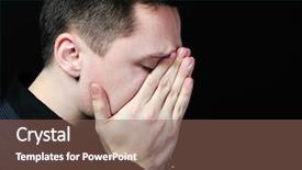  Presentation with depression - Presentation theme consisting of business man having a depression background and a  colored foreground