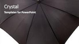  Presentation with hidden - Cool new slides with business man hidden in umbrella against white background backdrop and a dark gray colored foreground