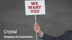  Presentation with business card - Colorful presentation theme enhanced with business man holding a card backdrop and a gray colored foreground