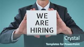  Presentation with business card - Amazing presentation design having business man holding a card backdrop and a ocean colored foreground