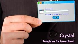  Presentation with business card - Audience pleasing presentation theme consisting of internet browser - business man holding business card backdrop and a wine colored foreground