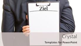  Presentation with headline - Beautiful PPT theme featuring business-man-in-suit-holding backdrop and a lemonade colored foreground