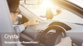  Presentation with business road map - Beautiful PPT layouts featuring business man in the car backdrop and a violet colored foreground