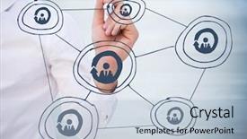  Presentation with wood panel - Beautiful theme featuring business man mid section drawing backdrop and a  colored foreground