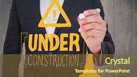  Presentation with yellow wood - Slide deck featuring business man mid section drawing background and a tawny brown colored foreground