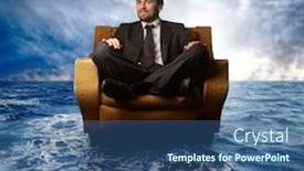 Presentation with sail - Slides featuring business-man-on-armchair-sail background and a ocean colored foreground