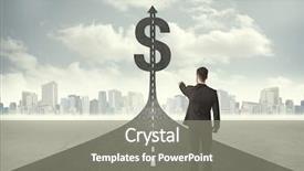  Presentation with business road map - Presentation featuring business man on road heading background and a gray colored foreground