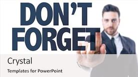  Presentation with forget - Slide set having text don't forget background and a white colored foreground