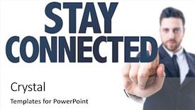  Presentation with 3d man business leader - Presentation theme featuring business man pointing the text background and a white colored foreground