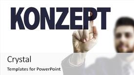  Presentation with business plan - PPT theme having decision theory - business man pointing the text background and a white colored foreground