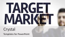  Presentation with business value - Beautiful PPT theme featuring business man pointing to black backdrop and a light gray colored foreground