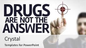  Presentation with drug abuse - Amazing slides having business man pointing to transparent backdrop and a white colored foreground