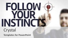  Presentation with business - PPT theme enhanced with business man pointing to transparent background and a white colored foreground