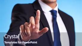  Presentation with blue green future tech business - Cool new slide deck with christmas holiday gingerbread baby deer backdrop and a tawny brown colored foreground