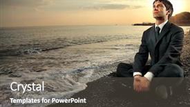  Presentation with relaxing - Presentation theme having water developmentproject - business man relaxing background and a dark gray colored foreground