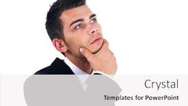  Presentation with show - Colorful presentation enhanced with business man show stop sign backdrop and a white colored foreground