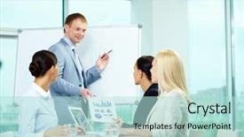  Presentation with whiteboard - Cool new theme with a whiteboard to his backdrop and a mint green colored foreground