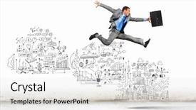  Presentation with sketch urbanism - Slide deck having butterfly - betta fish in freedom action background and a dark gray colored foreground