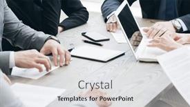  Presentation with contract - PPT layouts consisting of business-man-sign-contract background and a light gray colored foreground