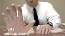  Presentation with files - Colorful theme enhanced with business-man-sitting-at-desk backdrop and a coral colored foreground