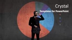  Presentation with diagram - PPT theme enhanced with business man standing over diagram background business office career concept background and a tawny brown colored foreground