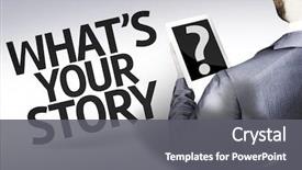  Presentation with story - Colorful PPT theme enhanced with text what's your story backdrop and a gray colored foreground