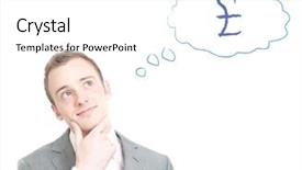  Presentation with thinking - Presentation theme enhanced with business man thinking background and a white colored foreground