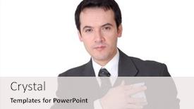  Presentation with cash - Cool new slide deck with business-man-with-cash-isolated backdrop and a white colored foreground