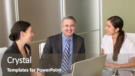  Presentation with members - Amazing slide set having business man with team member backdrop and a tawny brown colored foreground