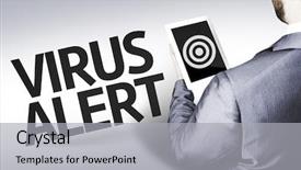  Presentation with alert - Theme enhanced with business man with the text background and a  colored foreground