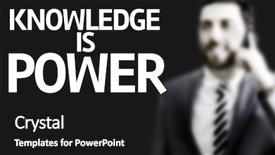  Presentation with knowledge - Slides with business man with the text background and a black colored foreground