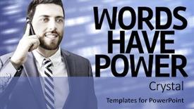  Presentation with power - Presentation consisting of business man with the text background and a teal colored foreground
