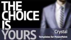  Presentation with choice - Audience pleasing PPT theme consisting of business man with the text backdrop and a  colored foreground